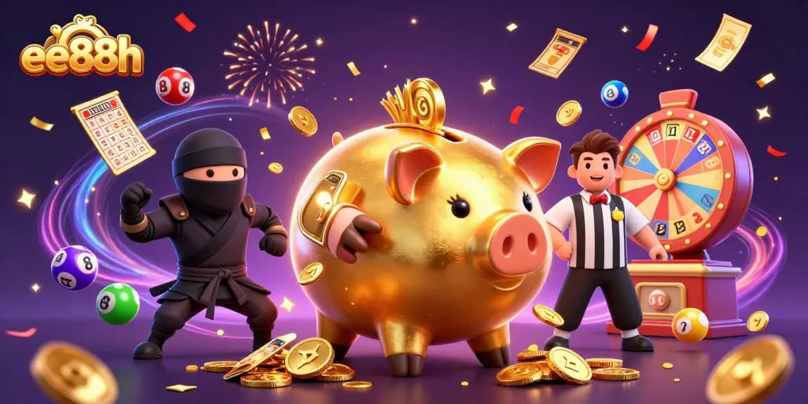 Engage in thrilling gameplay at ee88h with dynamic visuals of a sumo wrestler and action-packed casino elements.