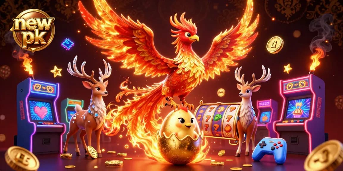 Experience thrilling gameplay with new pk at an exciting casino illustration featuring mythical characters.