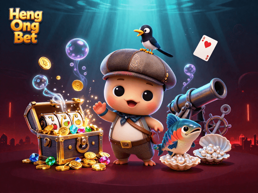 Engage with thrilling slot games at Heng Ong Bet featuring exciting characters and underwater treasures.