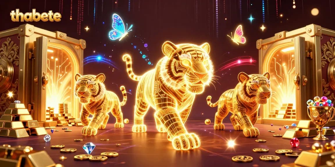 Experience thrilling wins at thabete with an electrifying visual of a vibrant digital casino
