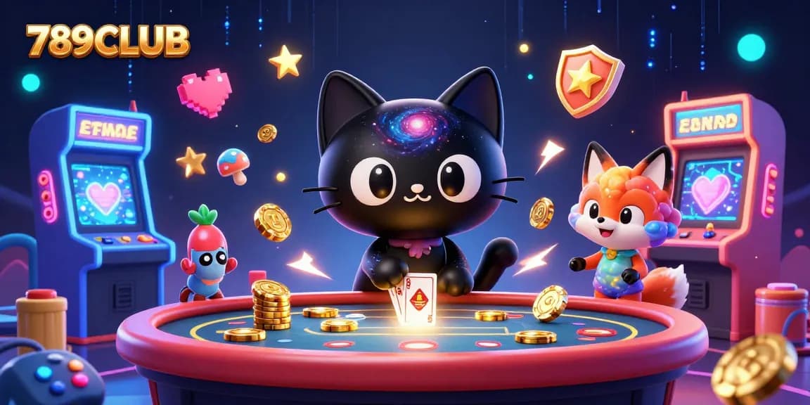 Experience thrilling gaming action at 789CLUB with captivating 3D illustrations of cosmic characters.