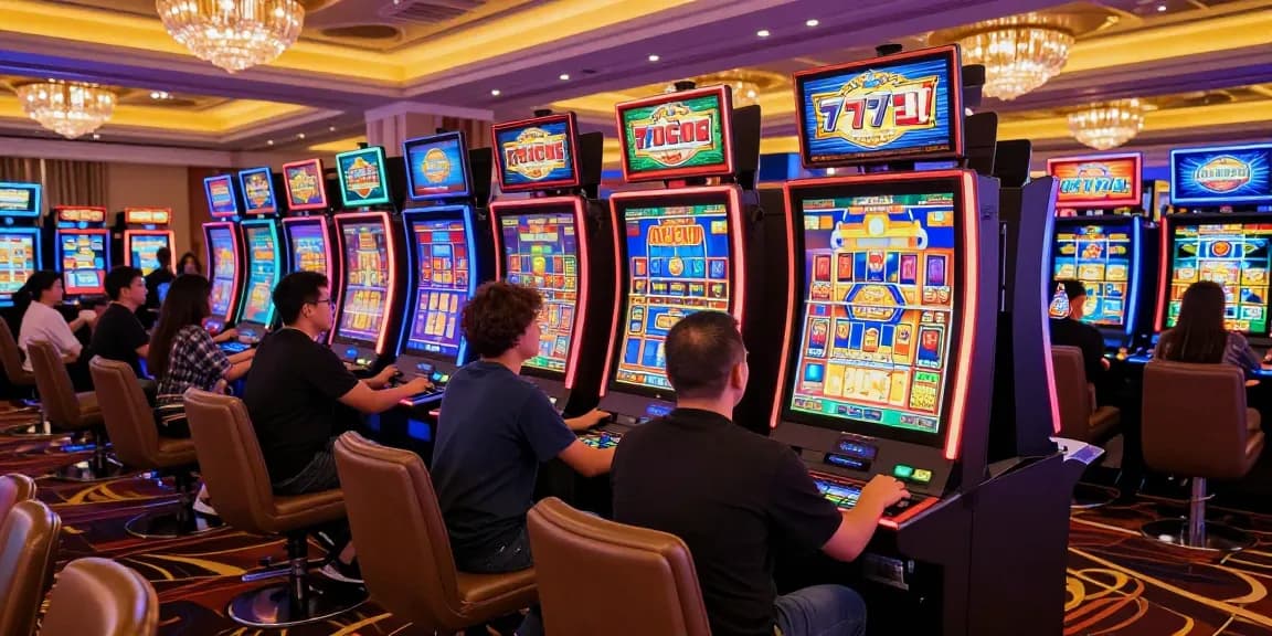 Exciting slot gacor 777 gaming experience with players enjoying vibrant casino games.