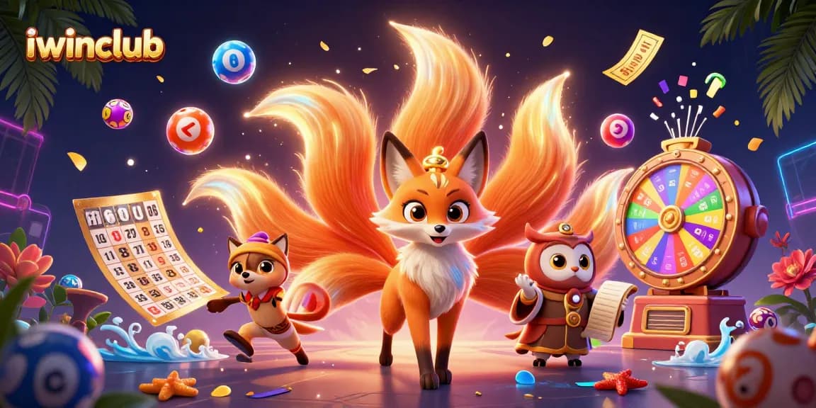 Engage in thrilling iwinclub lottery moments with vibrant spirits and colorful gaming elements.
