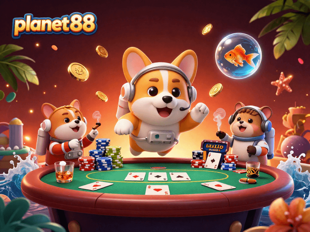 Enjoy thrilling gameplay at planet88 as the corgi astronaut navigates a cosmic casino!