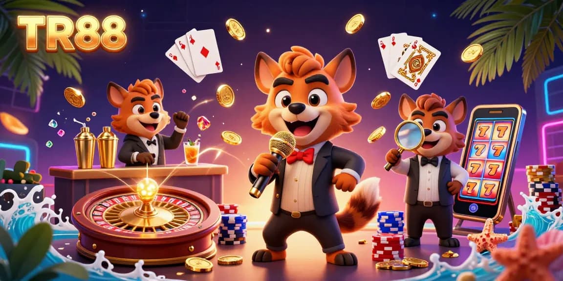 Engage in thrilling gameplay at TR88 with vibrant casino fun and dynamic character interactions.