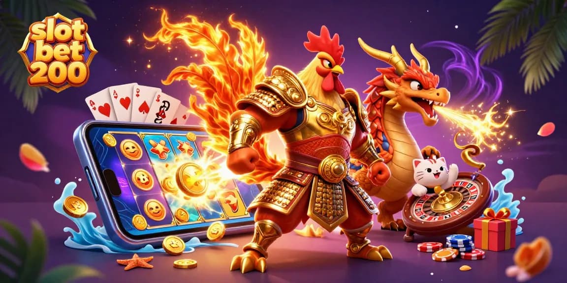 Experience excitement with slot bet 200 as cartoon characters fight for jackpots and winnings!