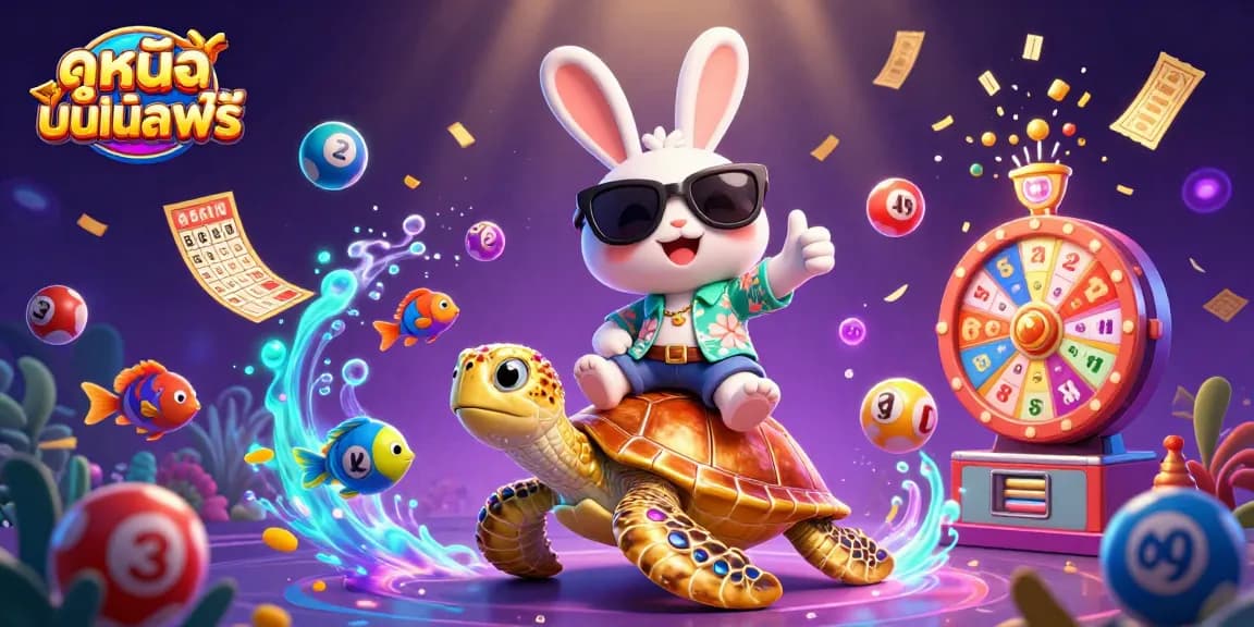 ดูหนังออนไลน์ฟรี ภาพการ์ตูน 3D ของกระต่ายนำโชคและเต่าทองยักษ์ในบรรยากาศคาสิโน