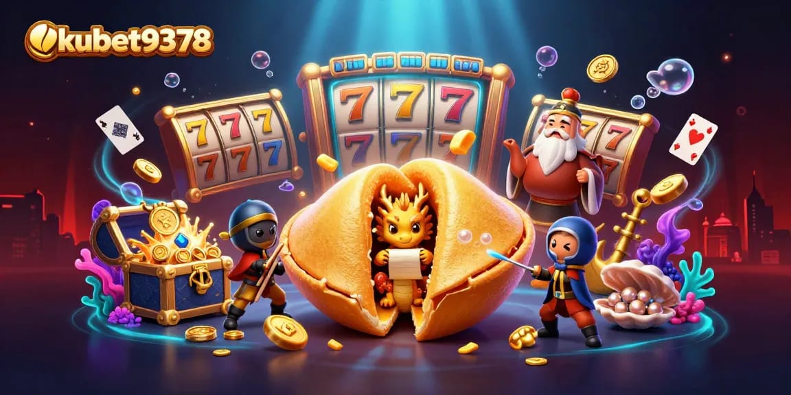 Experience thrilling wins at kubet9378 with an ultra-detailed 3D illustration of a vibrant casino scene.