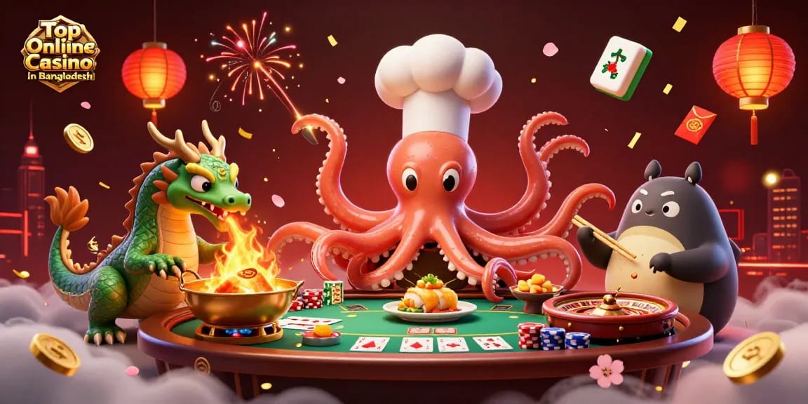 Experience exciting action at the Top Online Casino in Bangladesh with vibrant games and characters.