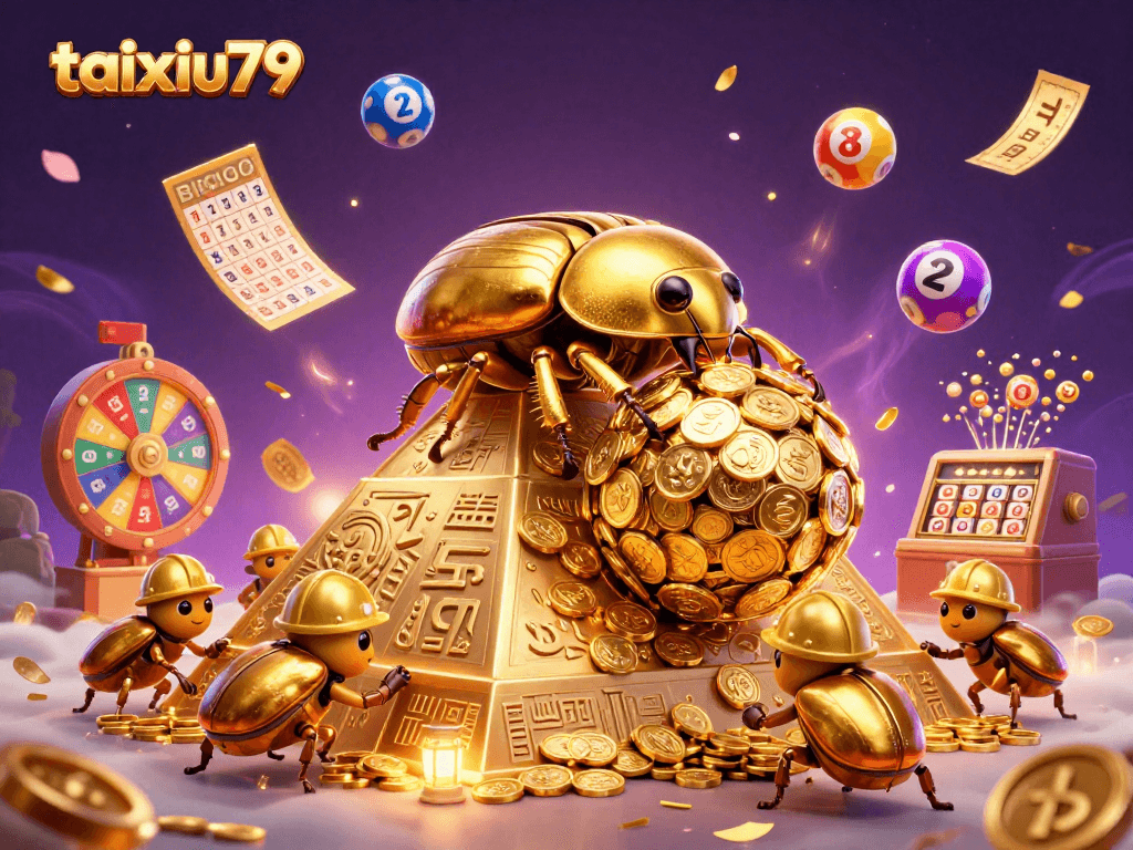 Play thrilling taixiu79 casino games with dynamic lottery elements and engaging characters in an exciting 3D scene.