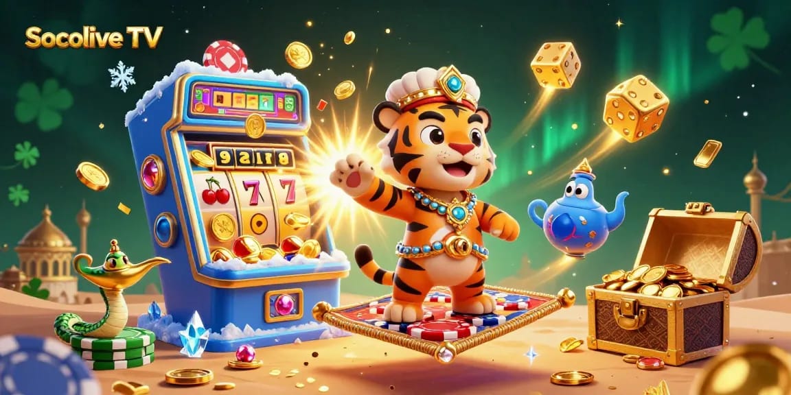 Socolive TV offers thrilling interactions in a vibrant casino scene with dynamic gaming elements.