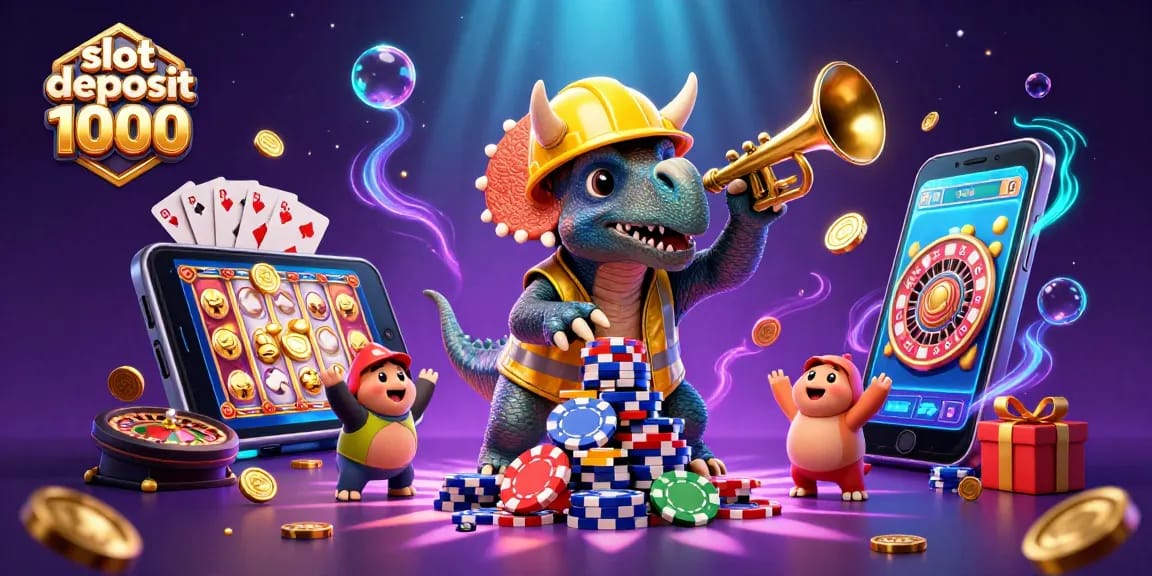 Gambarlah suasana menarik dalam permainan slot deposit 1000 dengan keberuntungan dan kesenangan.