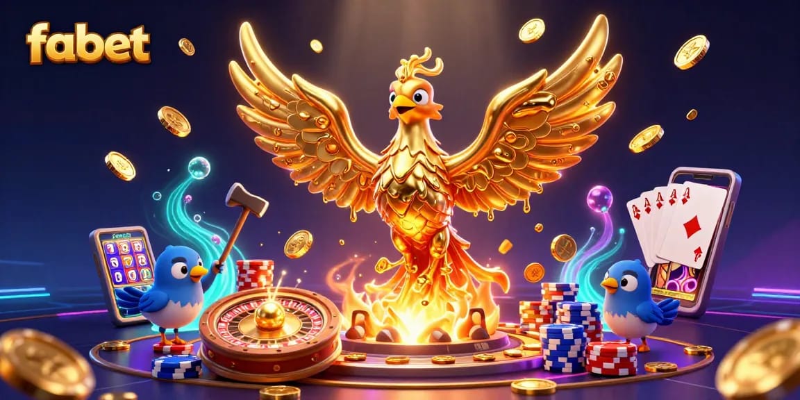 Experience the magical fabet casino world where a golden phoenix transforms molten gold into coins