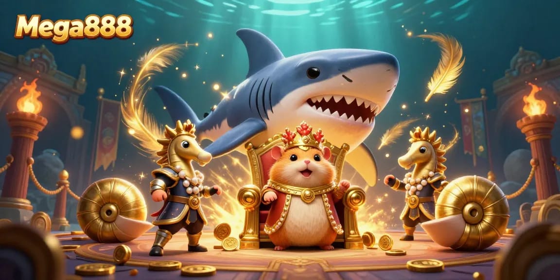 Spin and win at mega888 with festive characters and casino elements thrilling players in vibrant action.