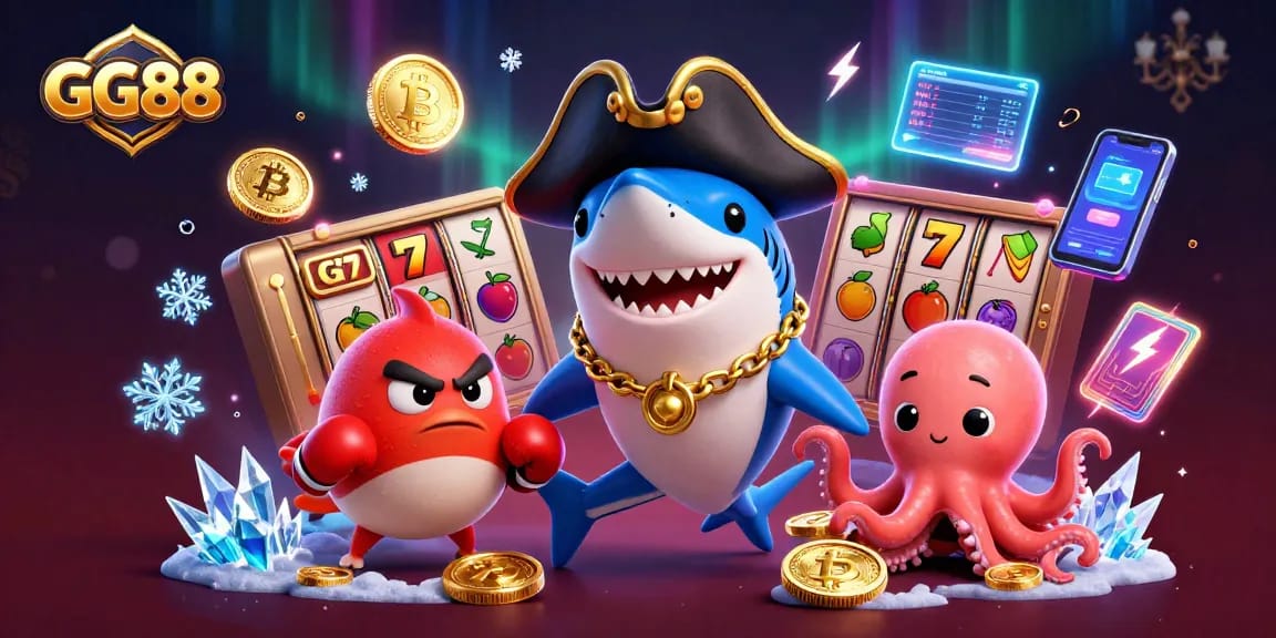 Engaging GG88 casino experience illustrated with vibrant pirate characters and jackpots.