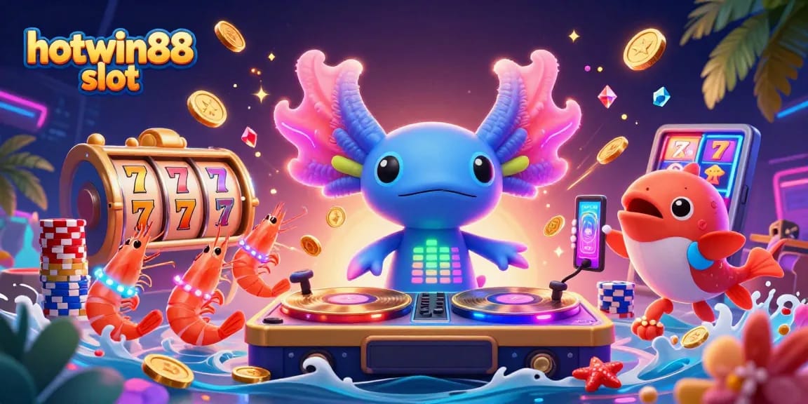 Experience the excitement of hotwin88 slot with vibrant casino action featuring colorful characters and dynamic game elements.
