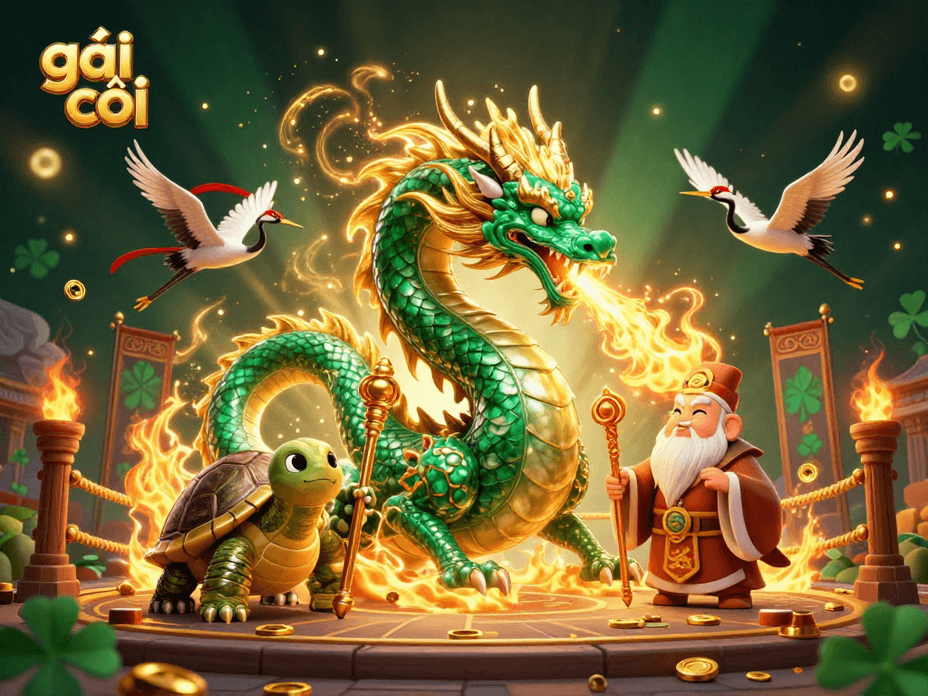 Trải nghiệm gái gọi trong không gian sòng bạc huyền ảo cùng với rồng ngọc và rùa khôn ngoan.