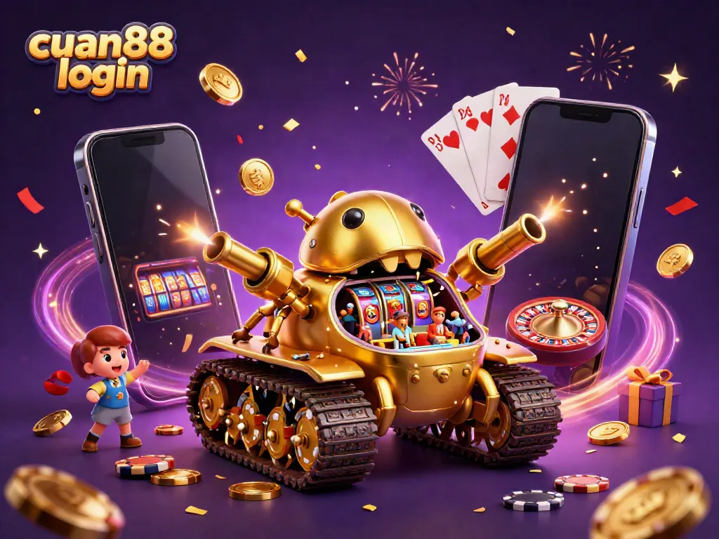 Experience excitement with cuan88 login as golden beetle tank reveals a mini casino scene.