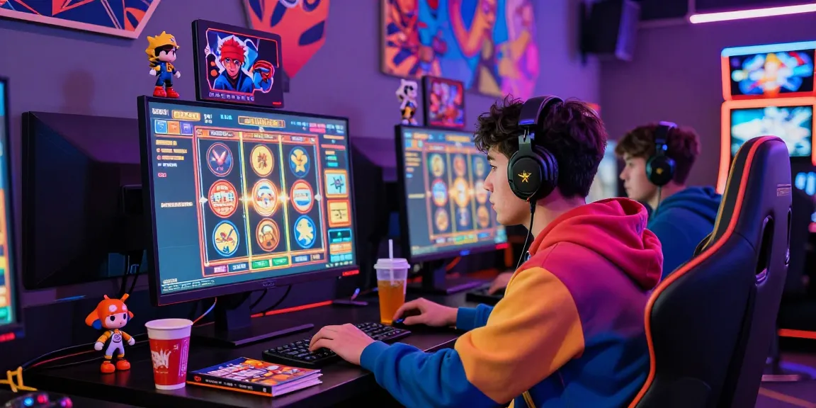 Gamer menikmati slot online di bolaslot99 dengan suasana yang cerah dan menarik.