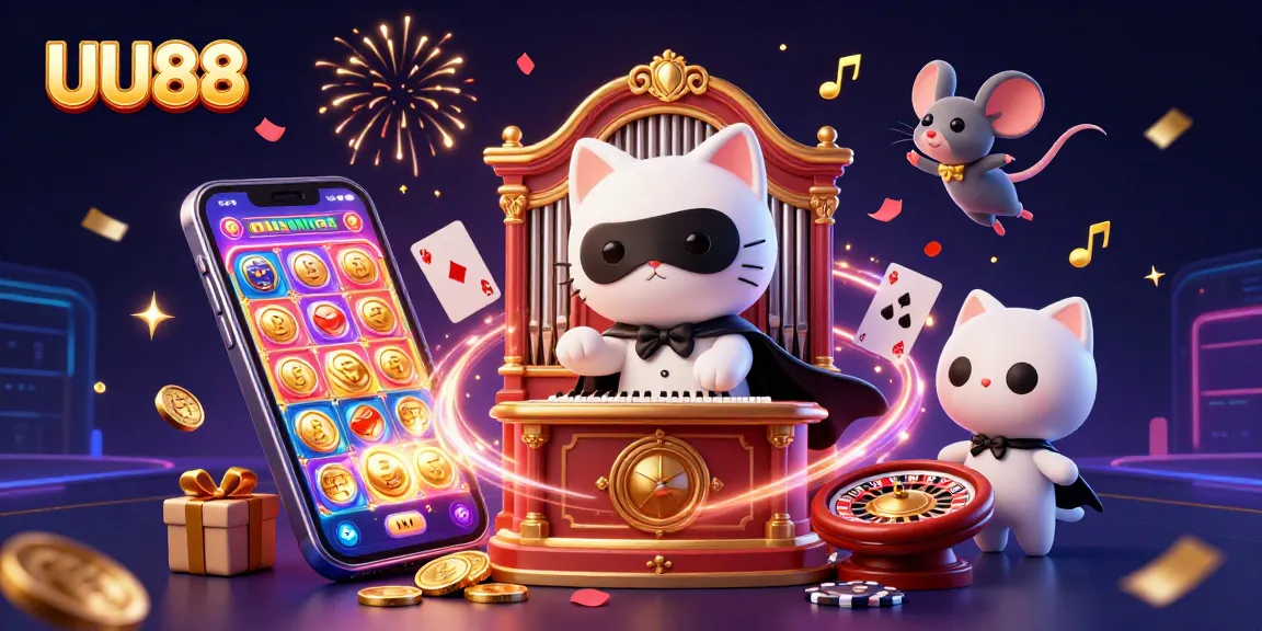 Spin and win at UU88 with vibrant casino elements and characters in an enchanting digital scene.