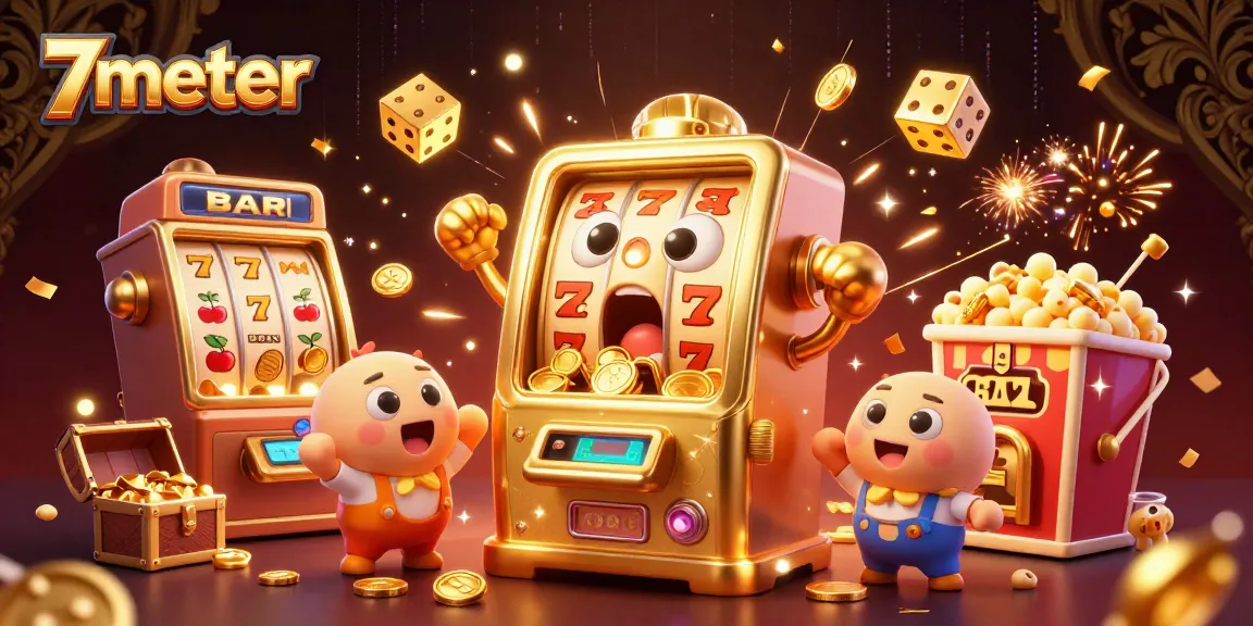 Experience thrilling wins with 7meter at the dynamic golden slot machine jackpot celebration!