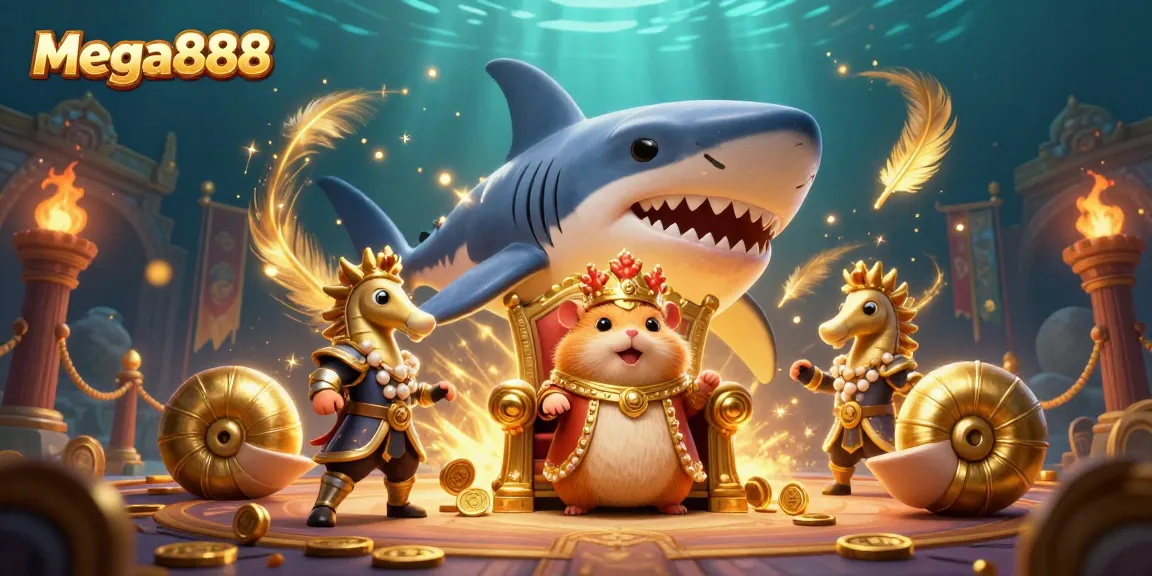 Spin and win at mega888 with festive characters and casino elements thrilling players in vibrant action.