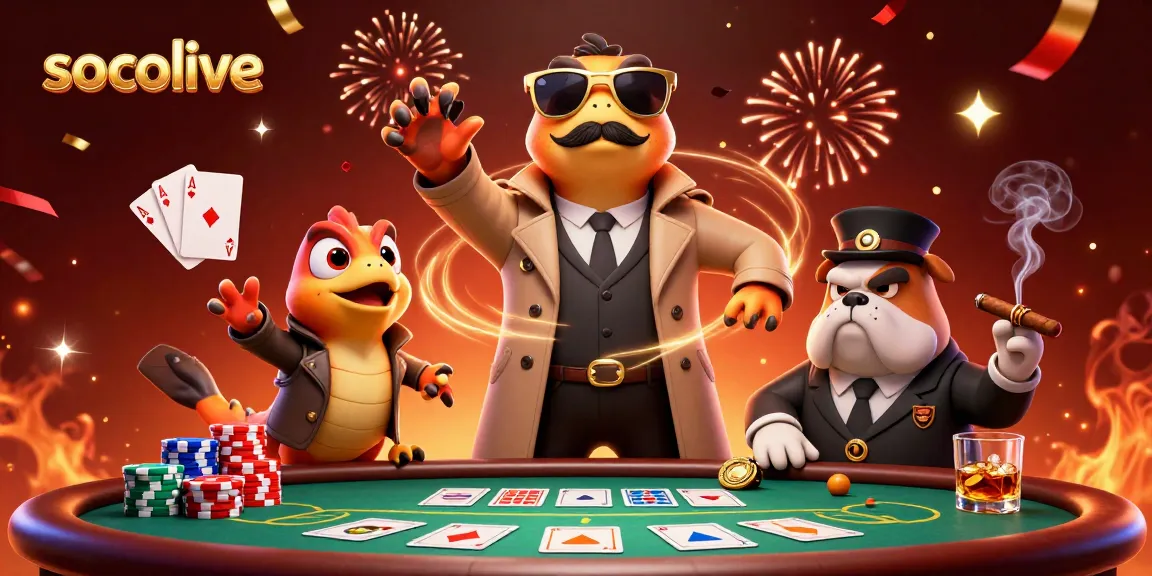 Socolive raptors cleverly disguise themselves in a bustling VIP casino, surrounded by lush poker elements.