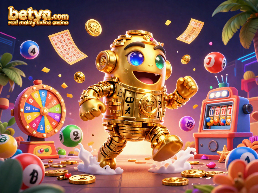 Experience excitement at betya.com real money online casino with dynamic lottery elements and engaging golem character.