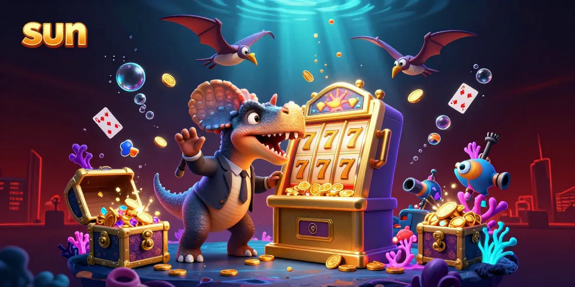 Engage in thrilling slot action with the sun, featuring golden jackpots and wild characters