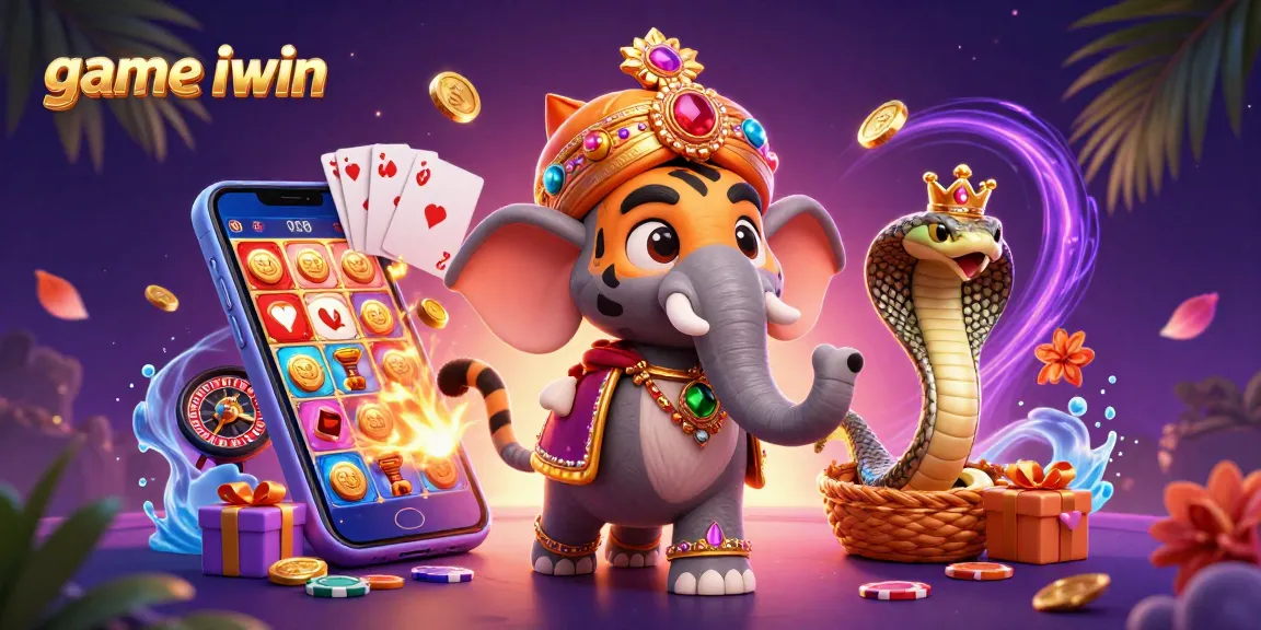 Spin and win with game iwin, featuring a majestic maharaja and classic casino elements.