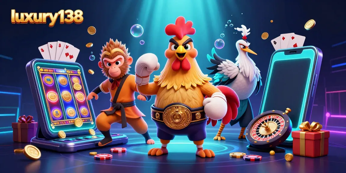 Experience thrilling action with luxury138 as a fighter takes control in a vibrant casino scene.