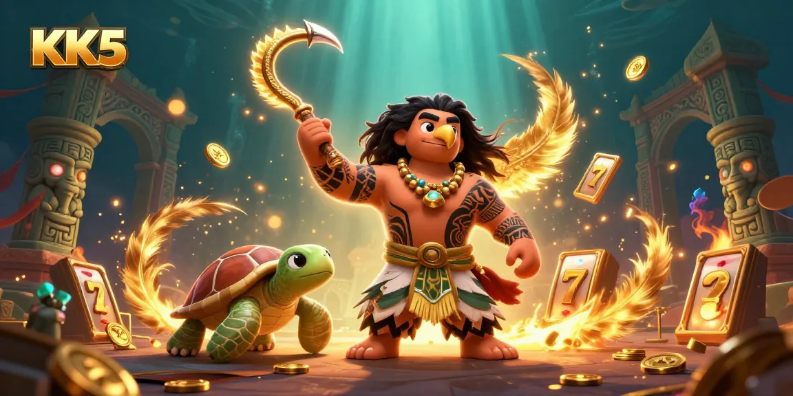 Join the fun with KK5's thrilling casino experience featuring exciting slot elements and vibrant characters.