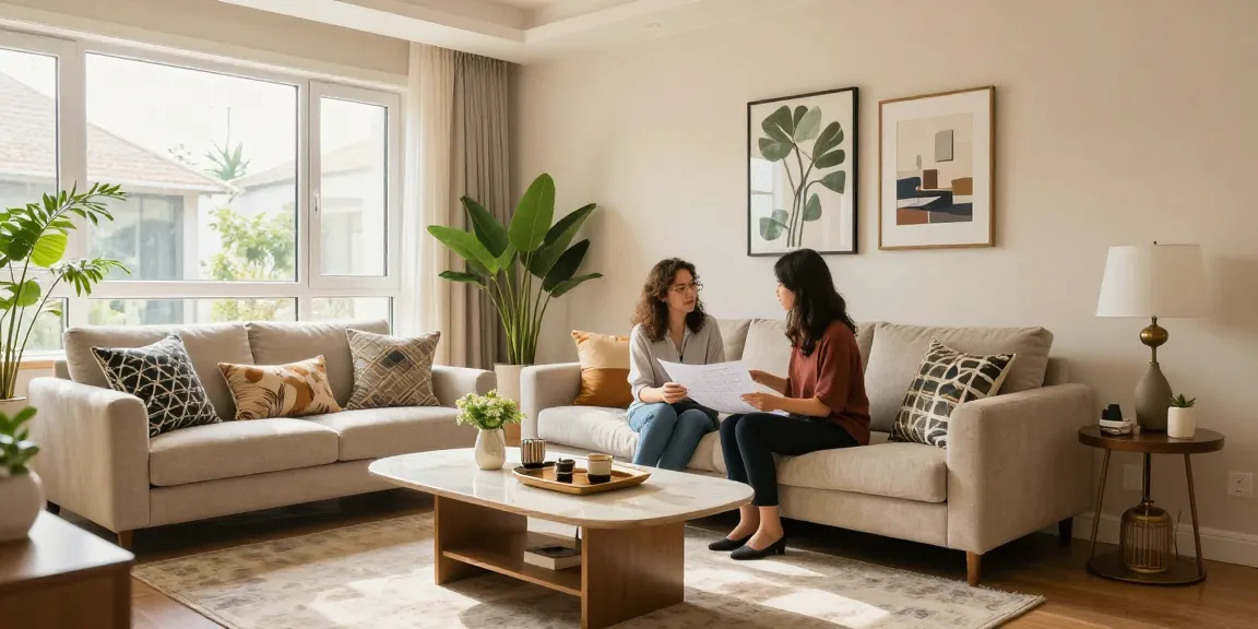 Transformasi interior dengan layanan Decor Serene dari https://decorserene.com/privacy-policy/, menampilkan ruang tamu elegan yang nyaman.