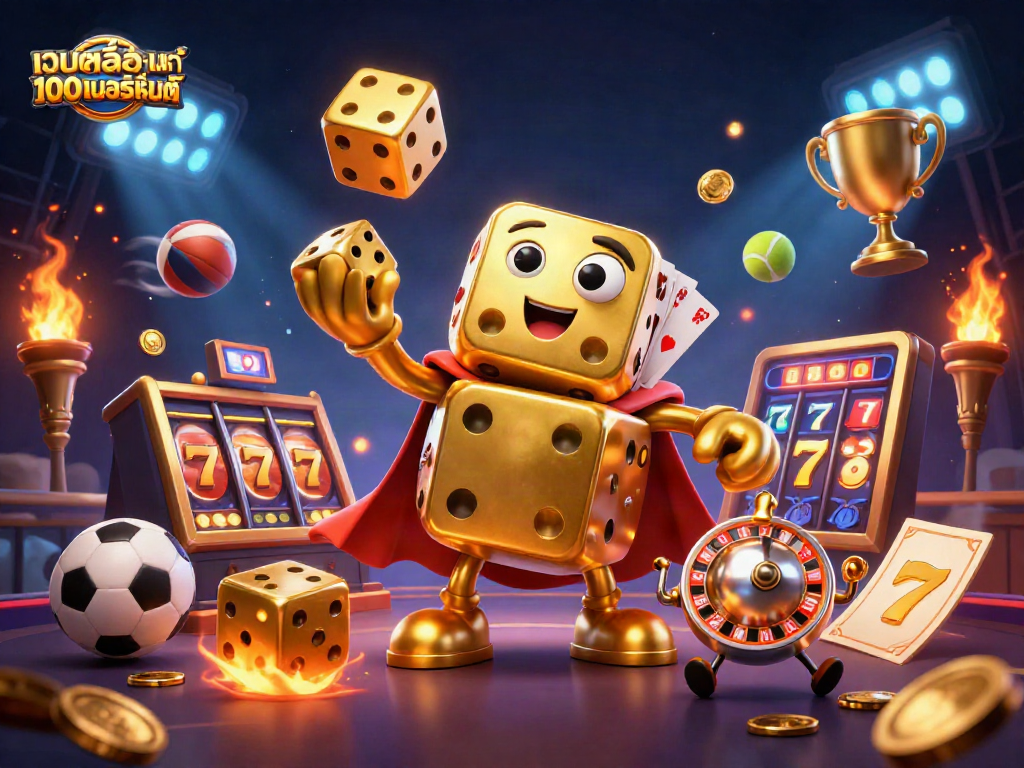 Play engaging casino games at เว็บสล็อต แท้ 100 เปอร์เซ็นต์ with golden characters and exciting elements.
