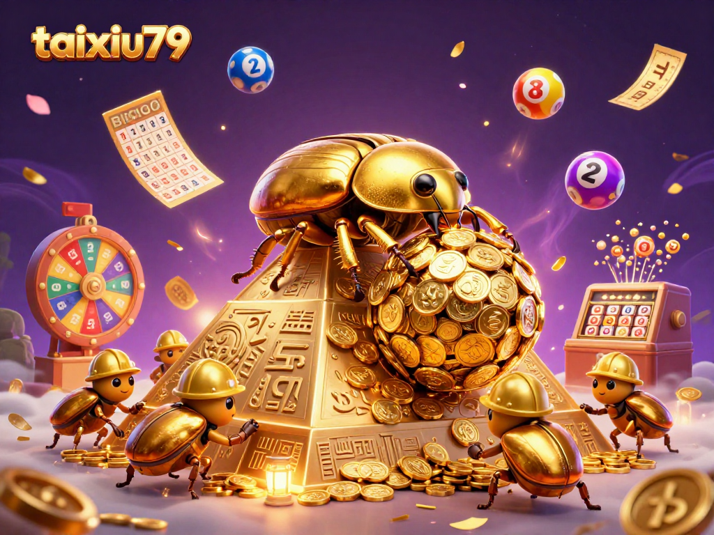 Play thrilling taixiu79 casino games with dynamic lottery elements and engaging characters in an exciting 3D scene.