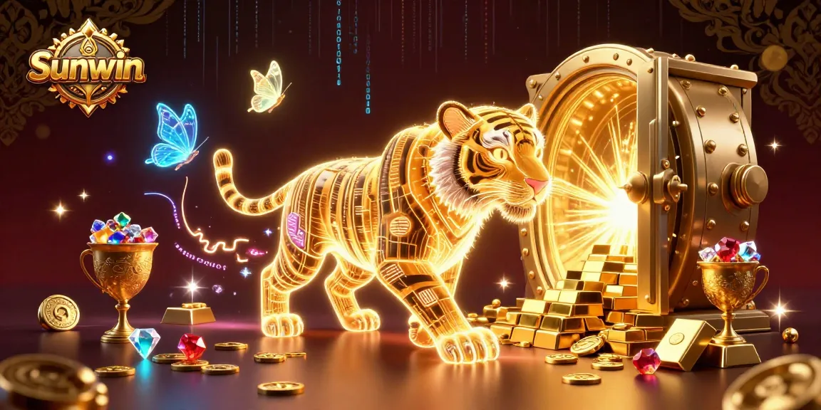 Sunwin players enjoy thrilling wins in a dazzling casino environment filled with vibrant treasures.