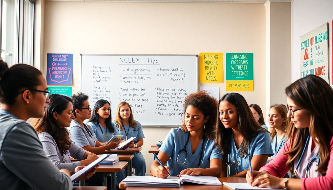 Students participating in an in person Nclex review in Houston study session.