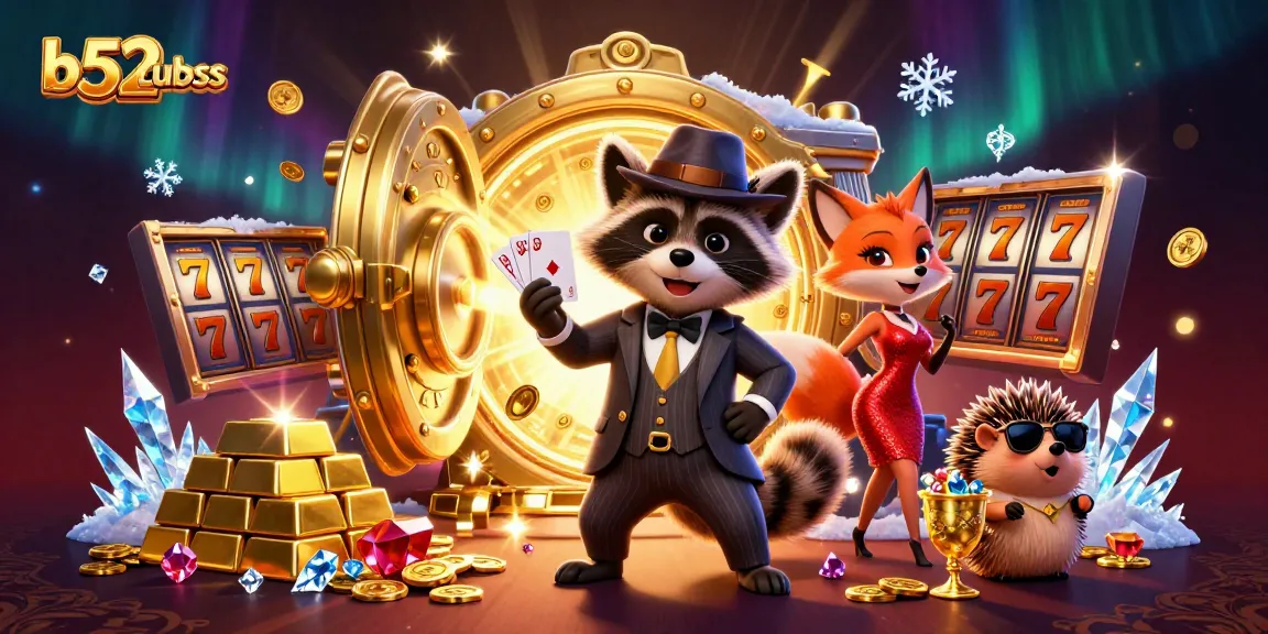 Experience high-stakes gaming at b52clubss, featuring characters in an exciting casino scene.