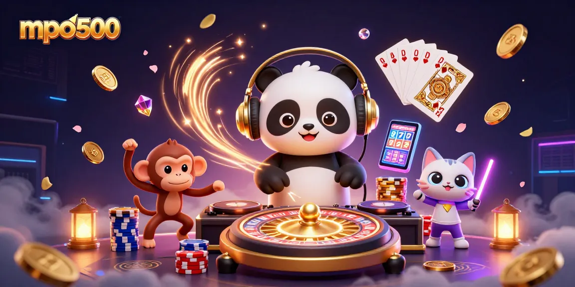 Experience the thrill of mpo500's vibrant casino scene with DJ panda and friends.