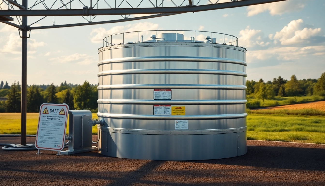 A detailed view of an Above-Ground Storage Tank Design emphasizing safety and industrial elegance.