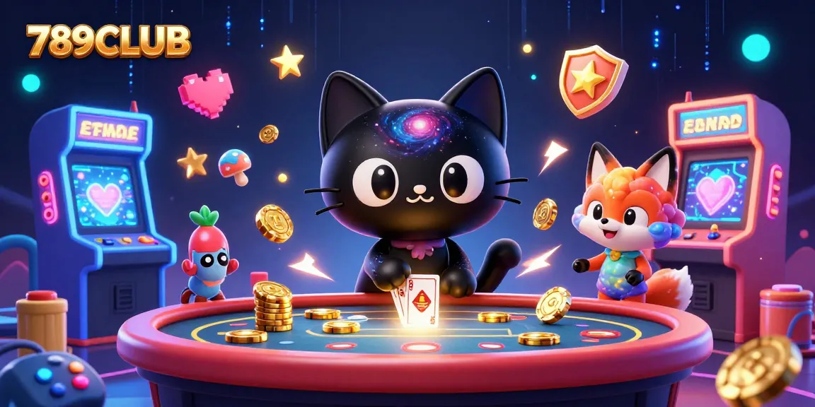 Experience thrilling gaming action at 789CLUB with captivating 3D illustrations of cosmic characters.