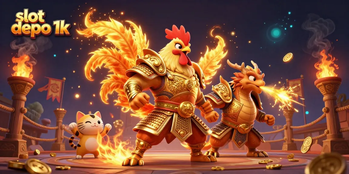 Engage in thrilling action with slot depo 1k featuring vibrant fighting characters and dynamic casino elements.