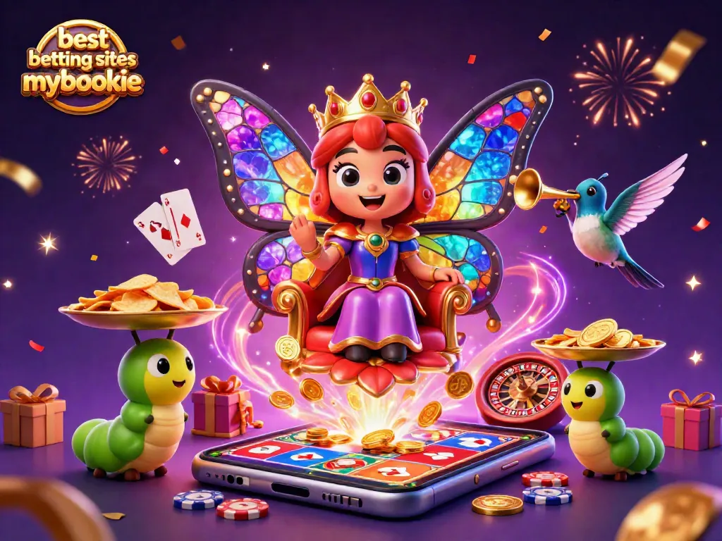Engage with the best betting sites MyBookie as a vibrant butterfly queen graces the casino scene.