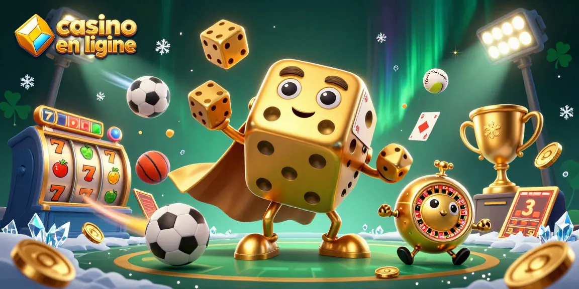 Jouer au casino en ligne avec des dés dorés et des éléments de jeux fascinants.