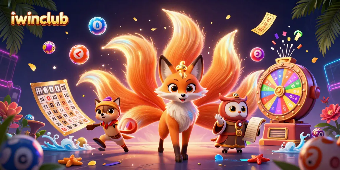Engage in thrilling iwinclub lottery moments with vibrant spirits and colorful gaming elements.
