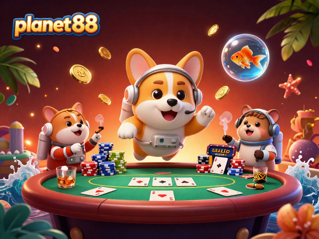 Enjoy thrilling gameplay at planet88 as the corgi astronaut navigates a cosmic casino!