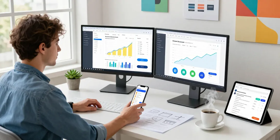Buy app downloads at a modern marketing workspace with analytics and growth tools.