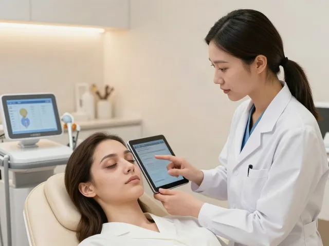 Augenringe entfernen durch professionelle Behandlung in modernem Klinikumfeld.