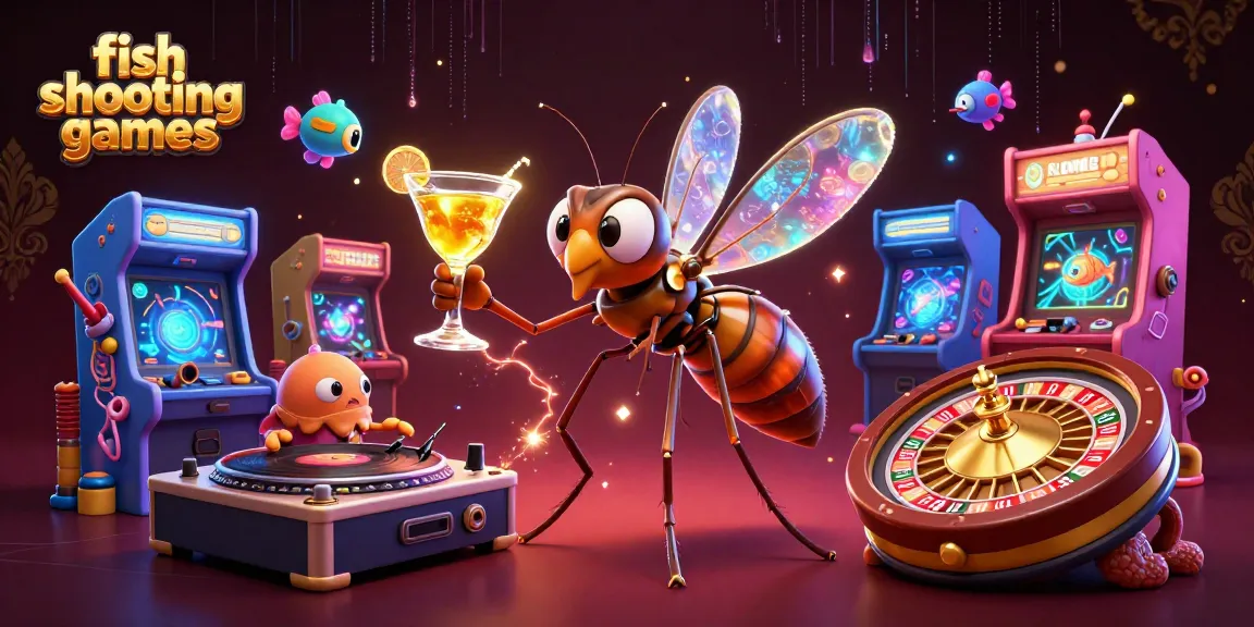 Engage in fish shooting games with captivating 3D cartoon characters in a vibrant casino theme.