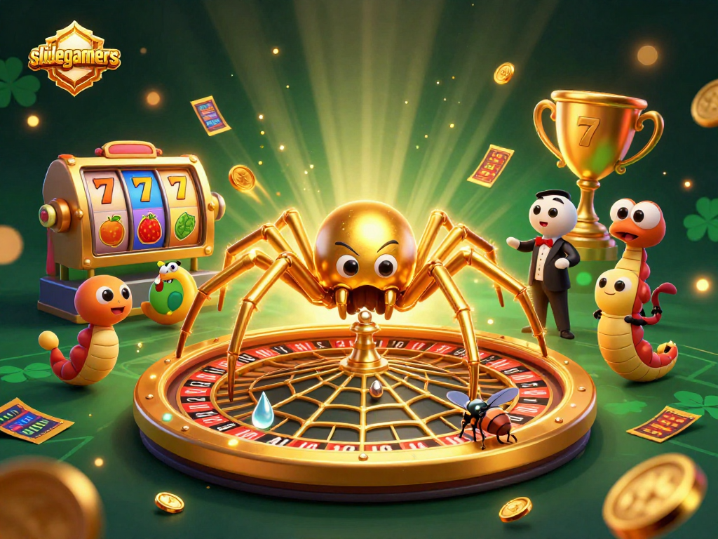 Engage in thrilling gameplay with slidegamers, featuring a casino-themed scene and interactive characters.